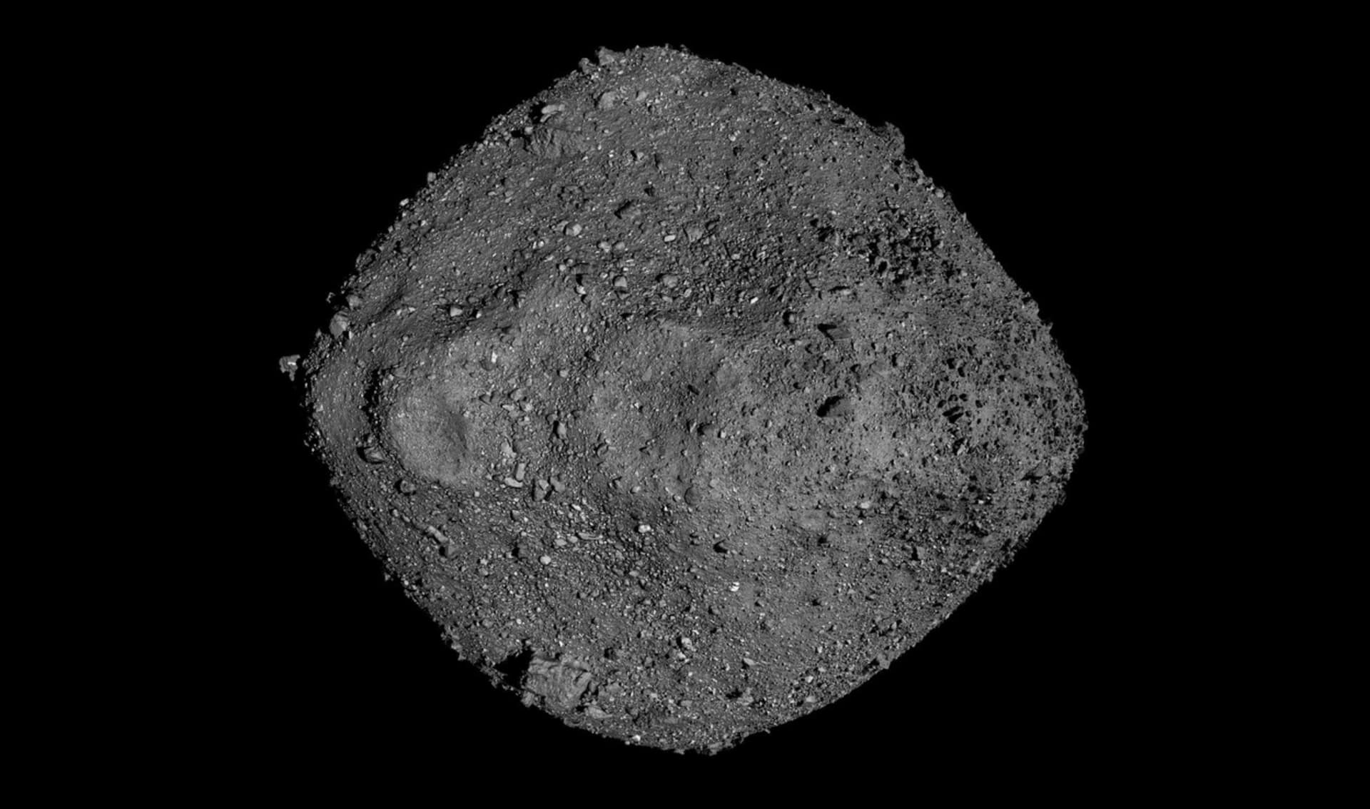3D zobrazení asteroidu Bennu