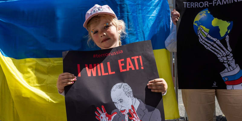 Protest proti ruské invazi na Ukrajinu
