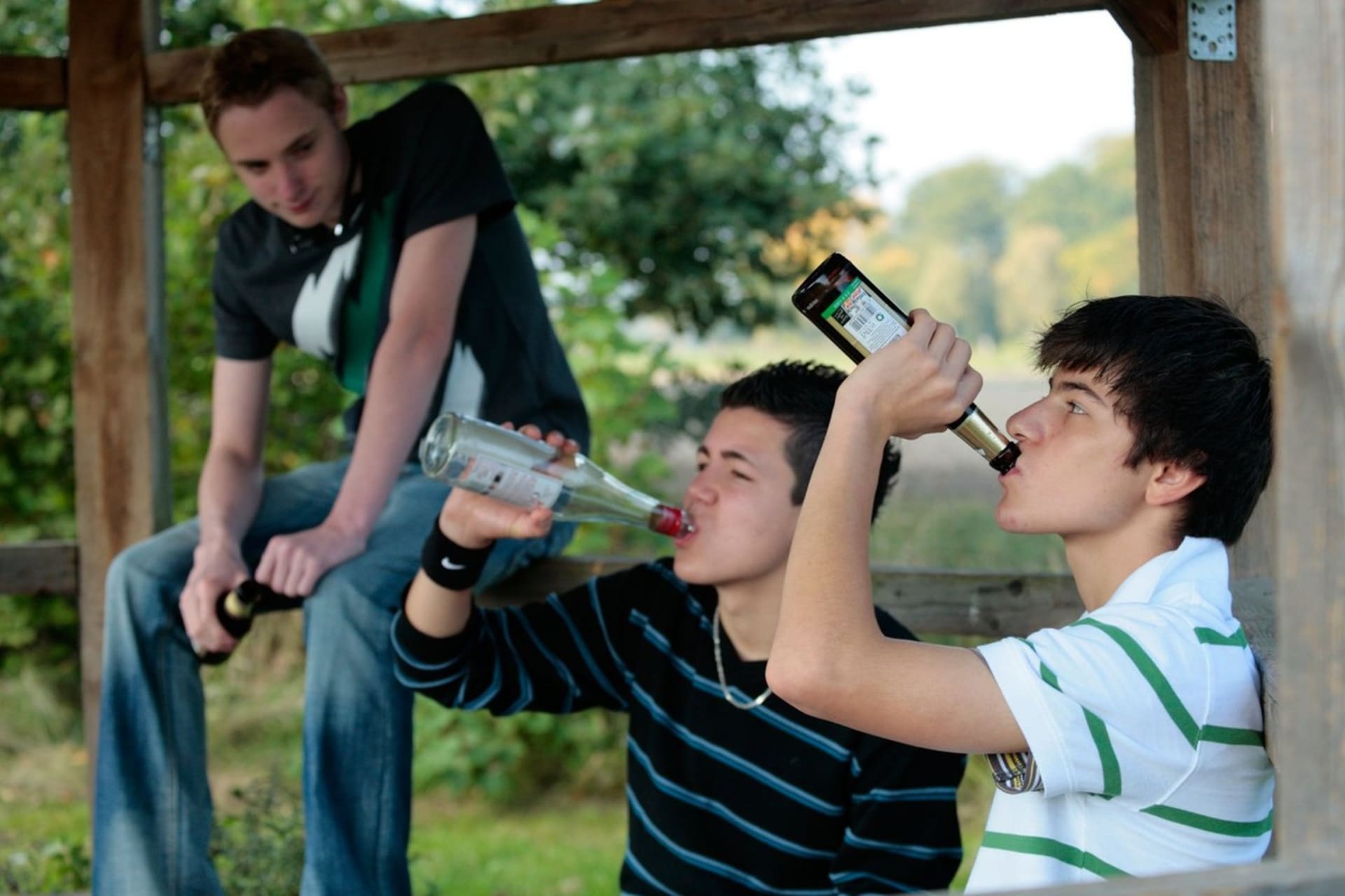 Mladiství holdující alkoholu