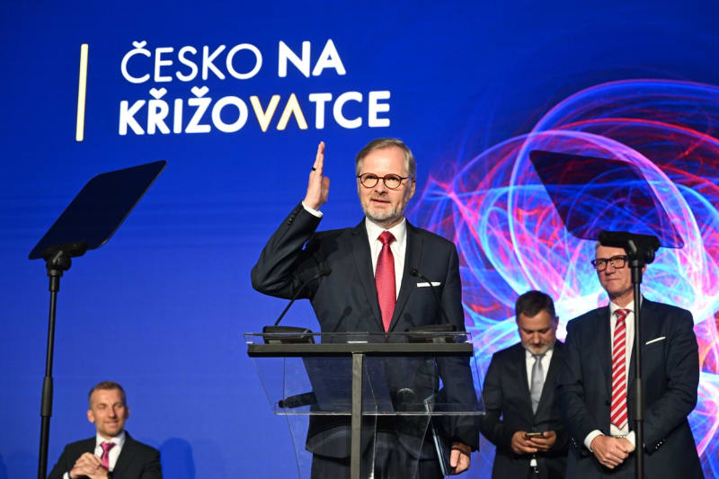 Premiér Fiala na konferenci Česko na križovatce