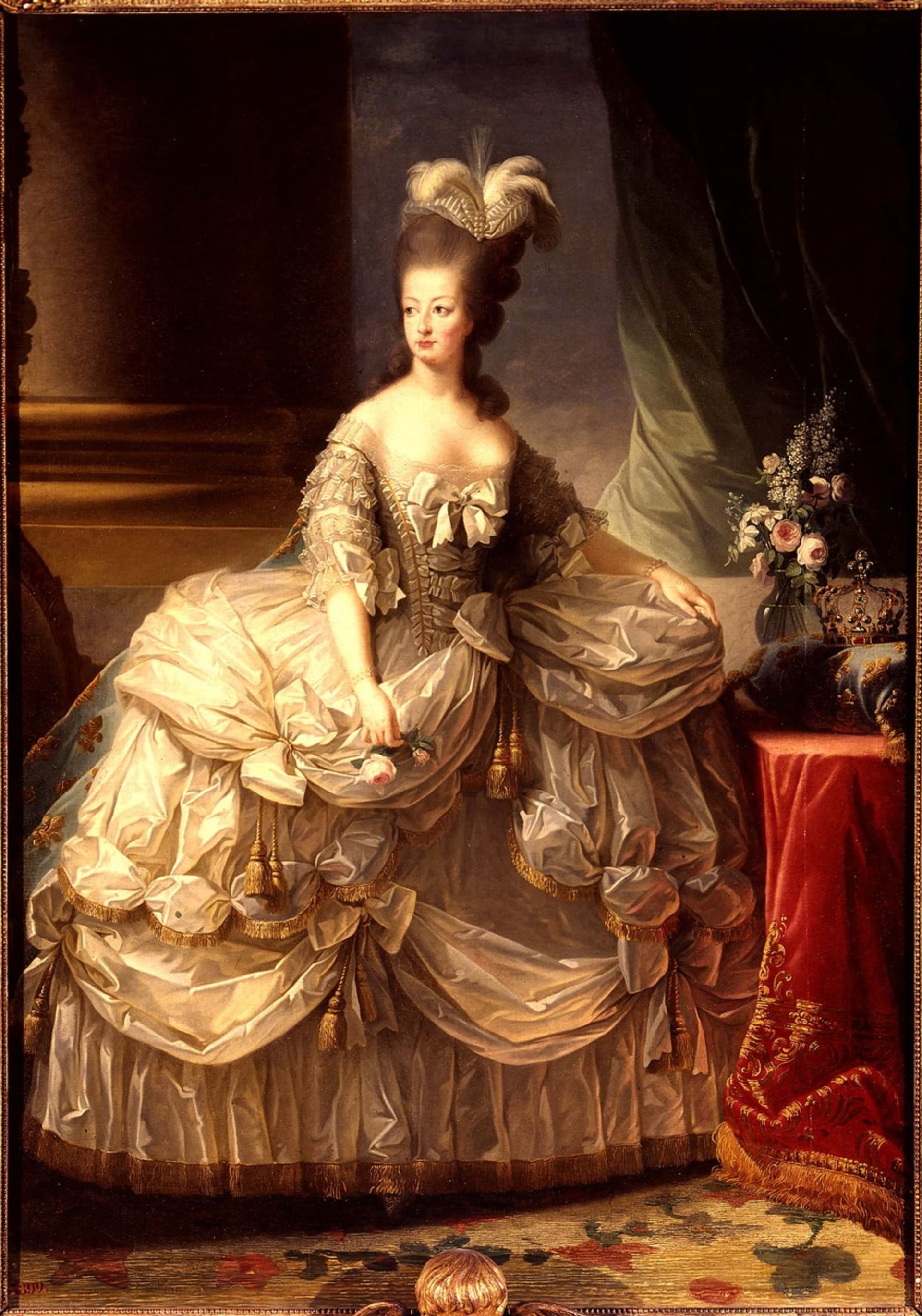 Ukázka honosného oblečení Martie Antoinetty