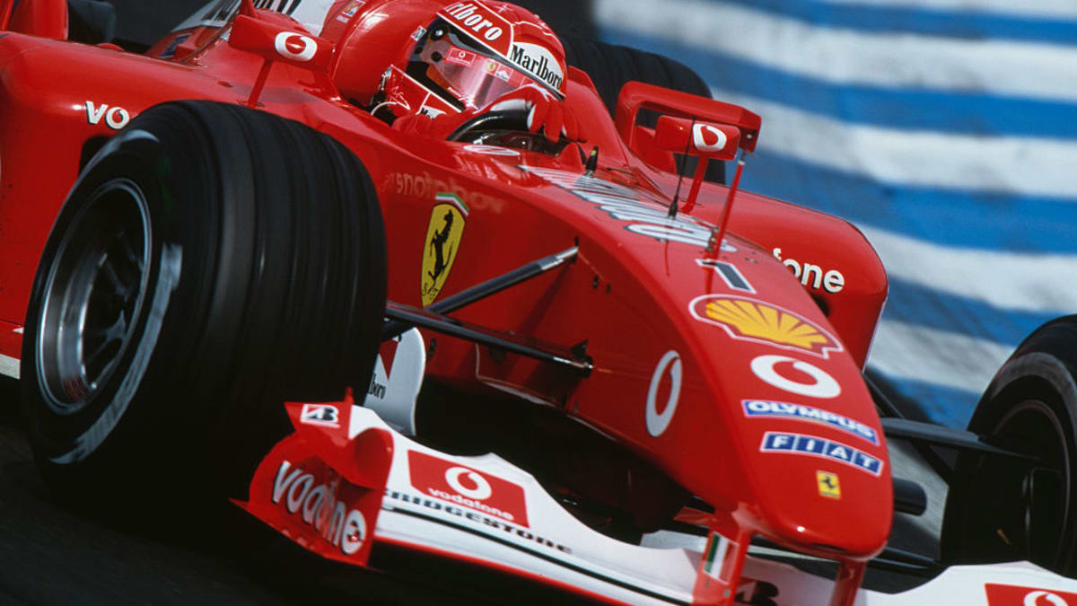 Michael Schumacher při Velké ceně Brazílie v roce 2003