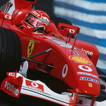 Michael Schumacher při Velké ceně Brazílie v roce 2003