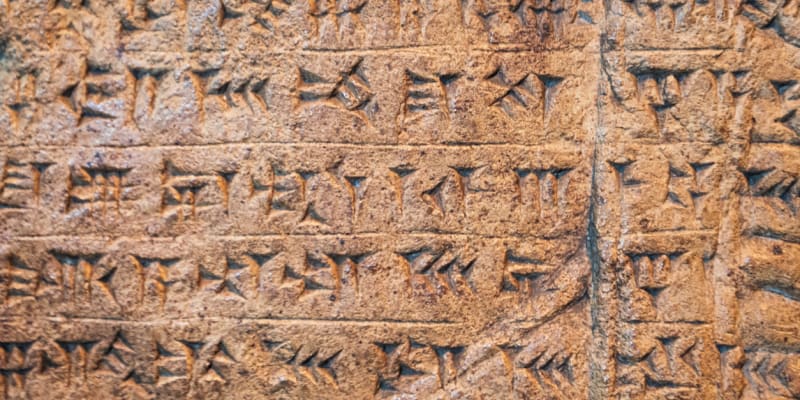Klínové písmo na hliněné desce