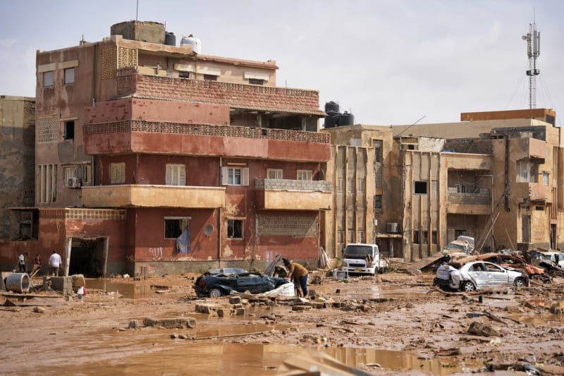 Záplavy na východě Libye