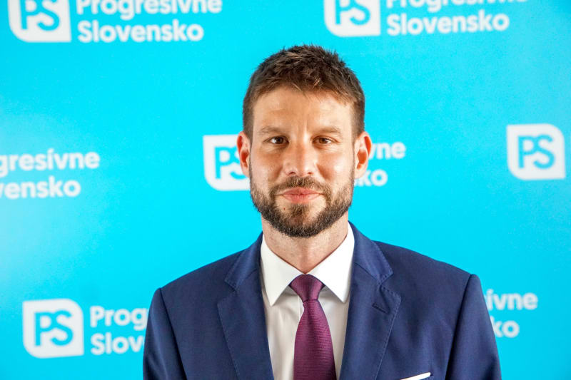 Šéf strany Progresívne Slovensko a místopředseda Evropského parlamentu Michal Šimečka
