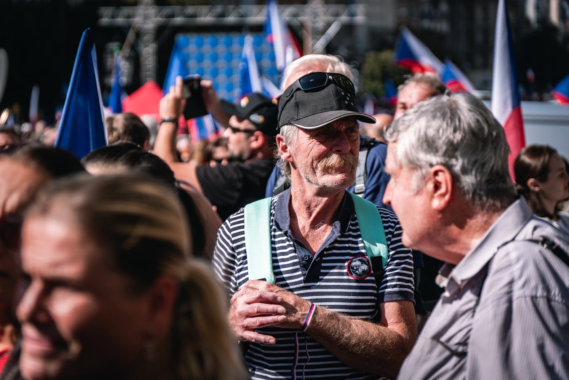 Protivládní demonstrace Jindřicha Rajchla na Václavském náměstí, 16. 9. 2023