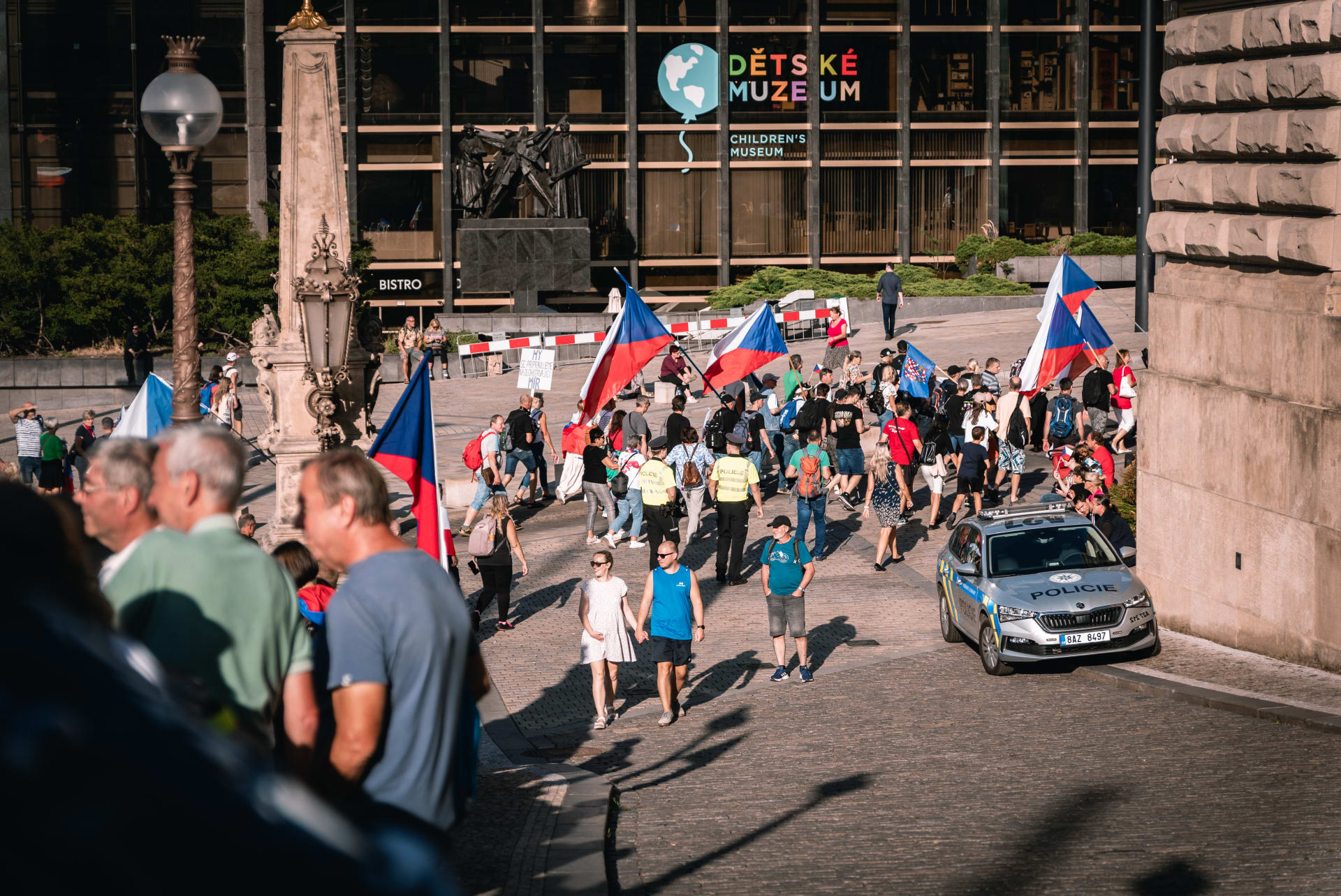 Protivládní demonstrace Jindřicha Rajchla na Václavském náměstí, 16. 9. 2023.