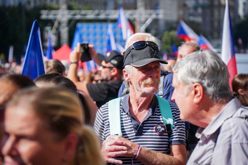 Na Václavské náměstí zavítaly desítky tisíc lidí (16. 9. 2023).