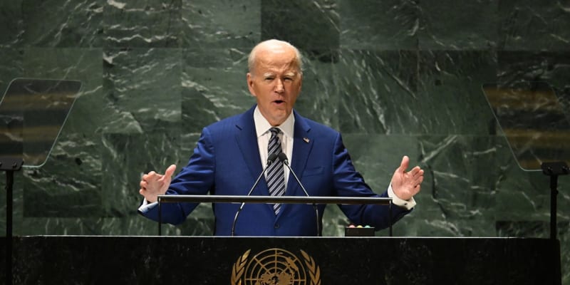 Americký prezident Joe Biden vystoupil před Valným shromážděním OSN (19. 9. 2023).