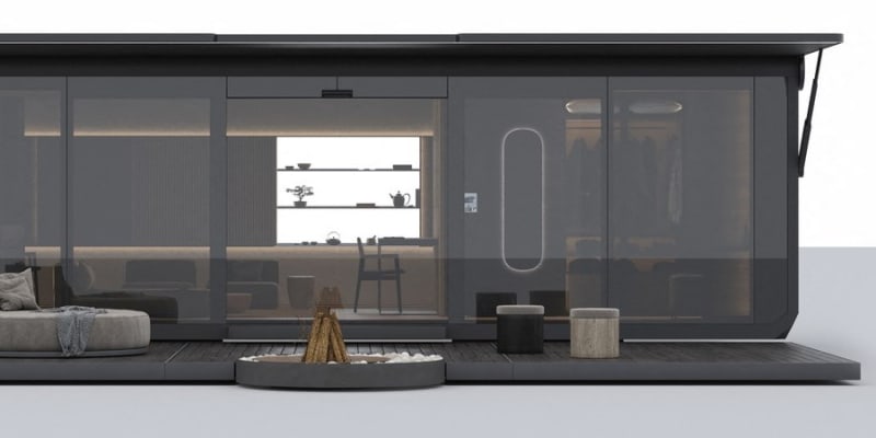 Moderní mobilní off grid domek Studio Pod představuje přenosný, rozložitelný a plně vybavený domek. 