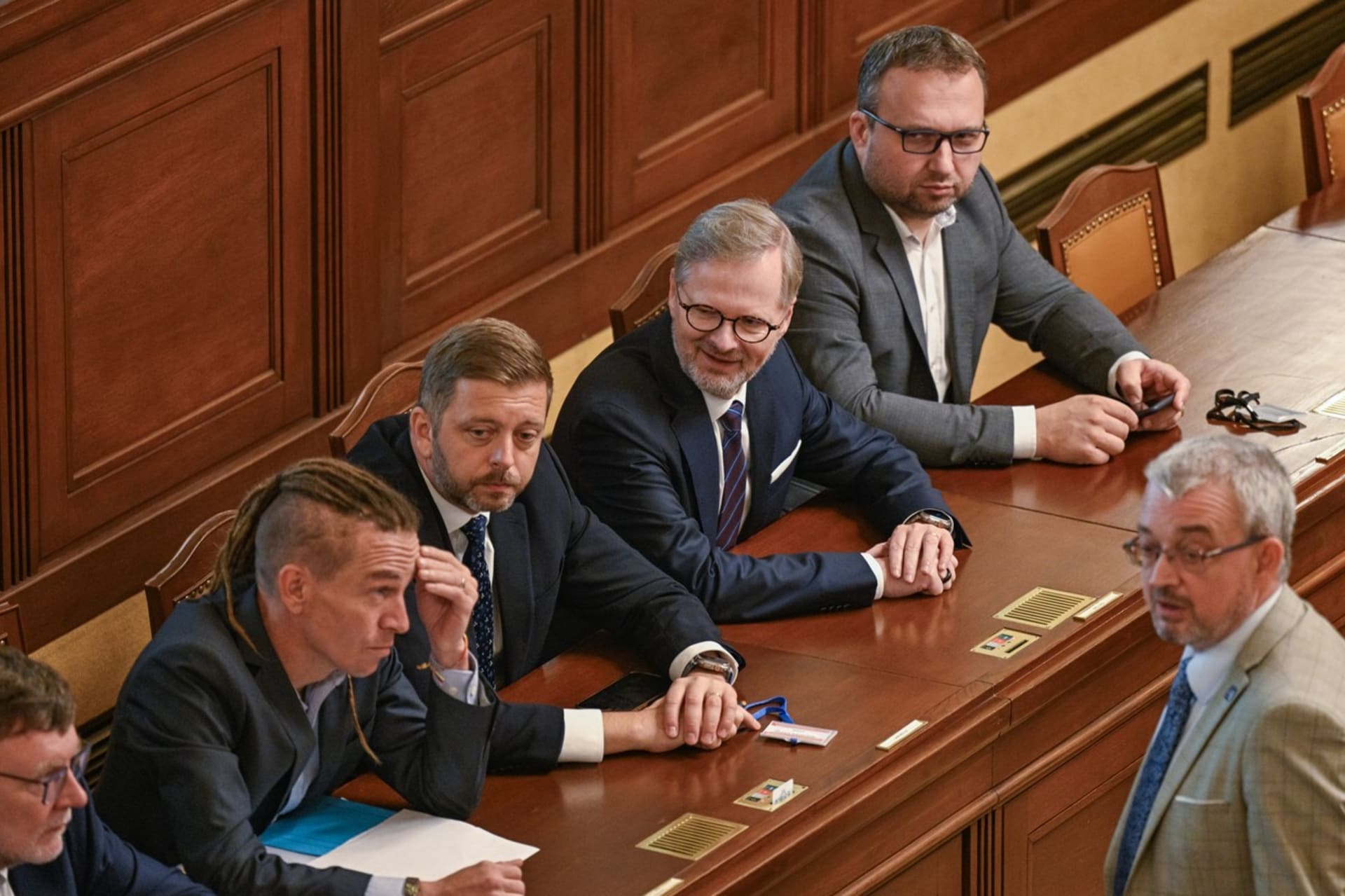 Představitelé vládní koalice ve Sněmovně
