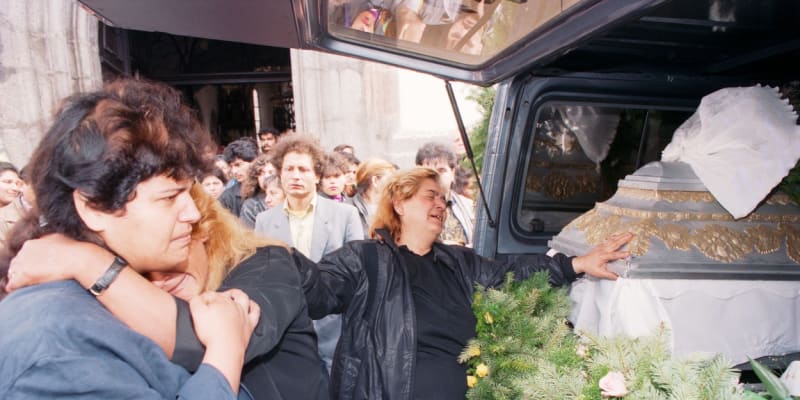 Pohřeb Tibora Danihela (1. 10. 1993)