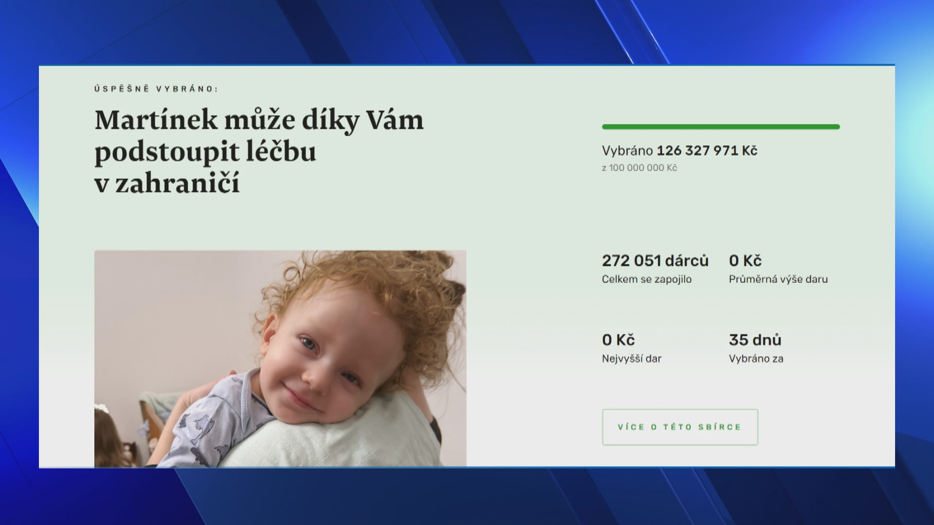 Dvouletý Martínek trpí vzácným syndromem AADC, na léčbu potřeboval 100 milionů korun.