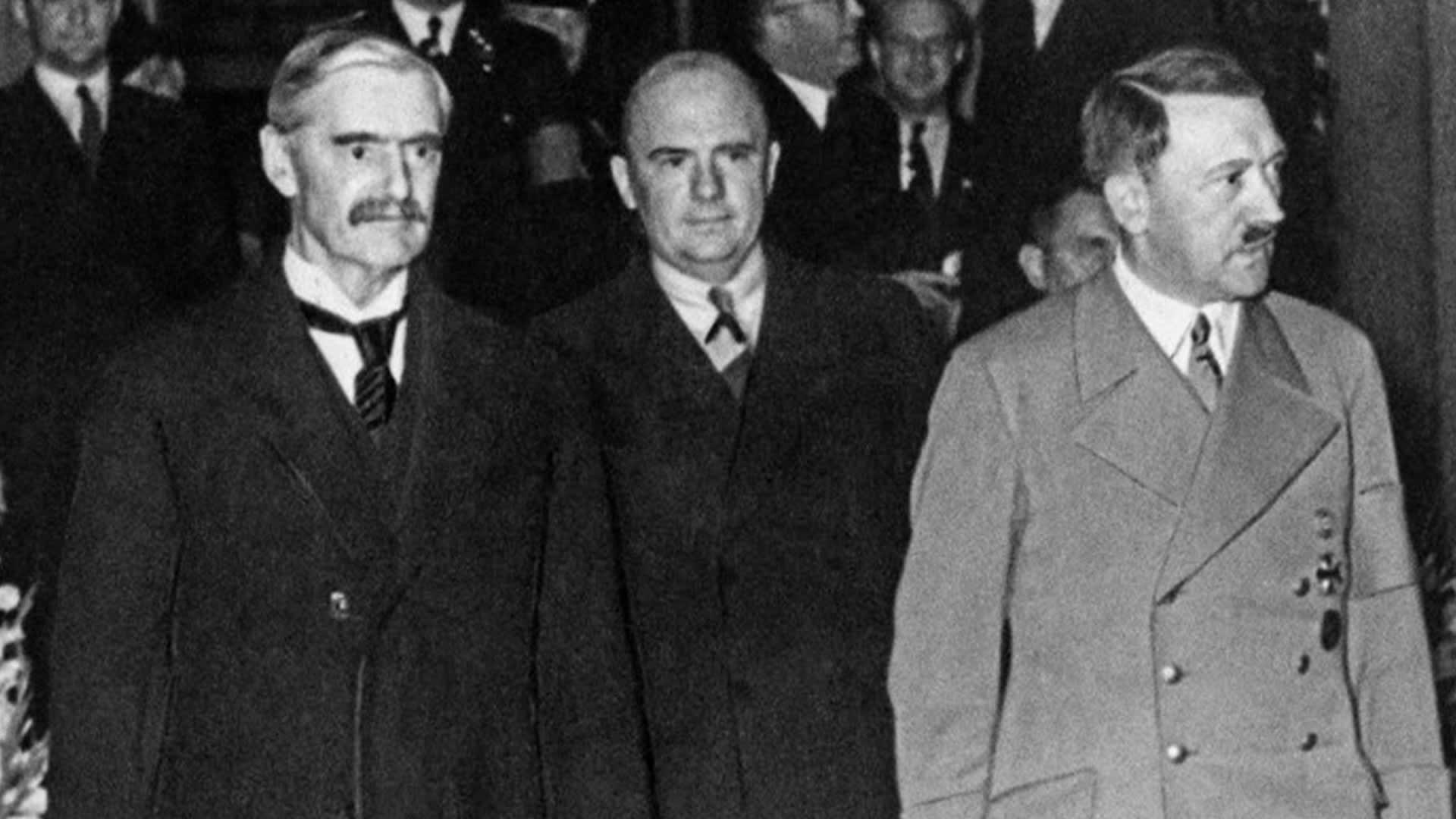 Arthur Neville Chamberlain a Adolf Hitler
