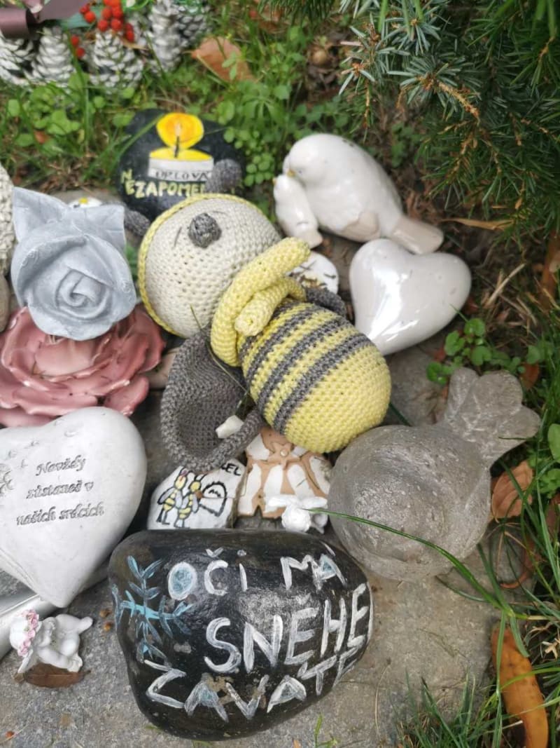 Už několik dní před smutným výročím Karla Gotta jeho hrob zaplnila spousta květin, věnců, předmětů i dojemných vzkazů. 
