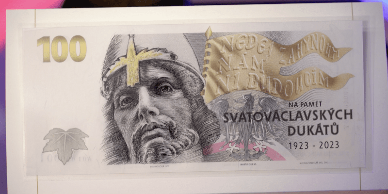 Pamětní bankovka se svatým Václavem