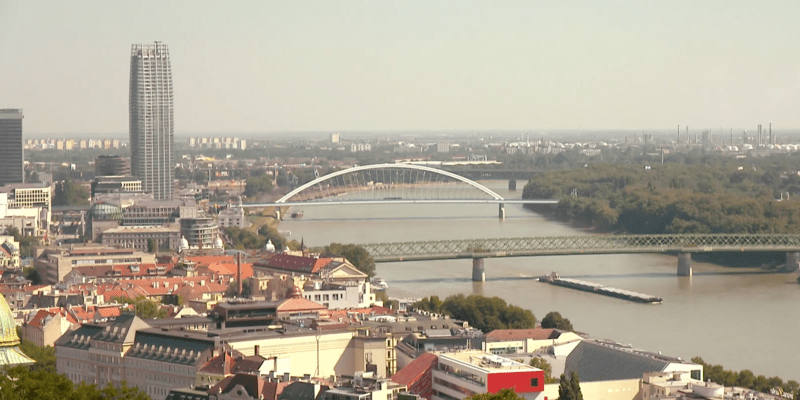 Výhled z oken Bratislavského hradu