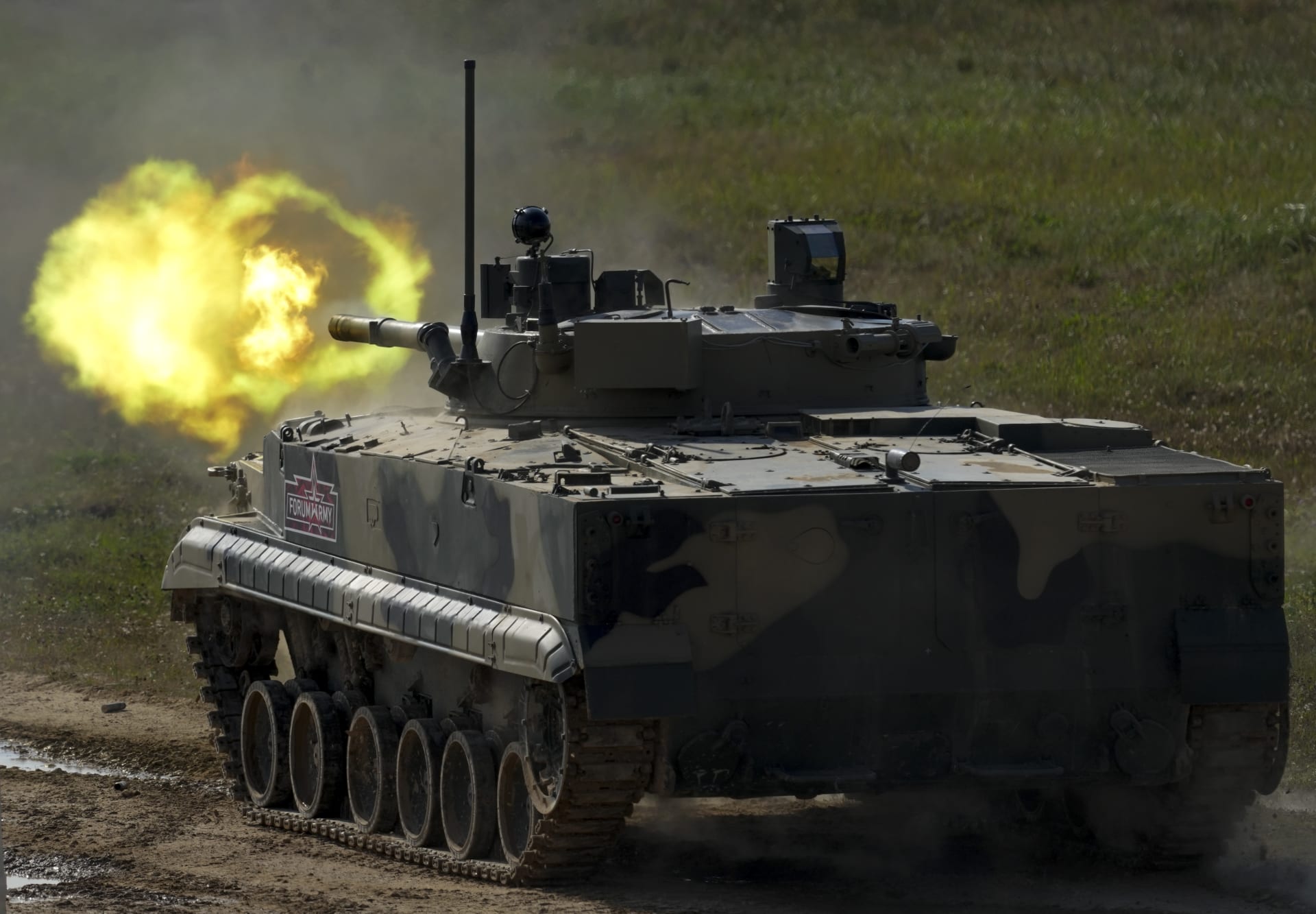 BMP-3 během cvičení poblíž Moskvy