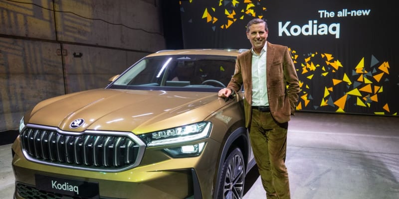 Škoda Auto představila novou generaci modelu Kodiaq 4. října 2023 v Berlíně. Na snímku je Klaus Zellmer, předseda představenstva společnosti Škoda Auto.