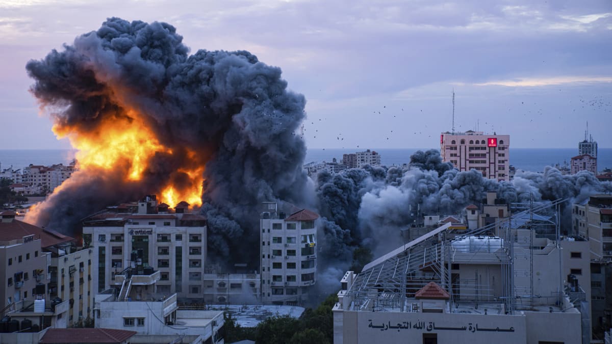 Odvetný útok Izraelců v Gaze (7.10.2023)