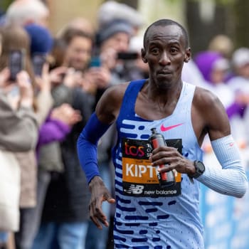 Kelvin Kiptum na londýnském maratonu