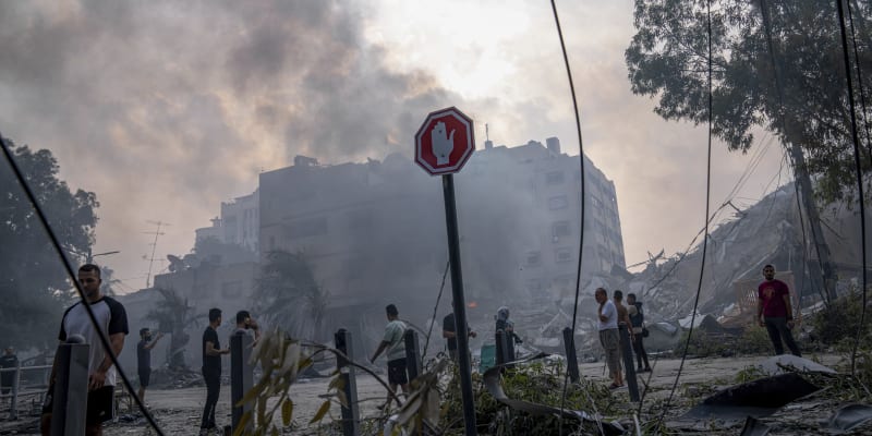 Následky izraelského úderu v Pásmu Gazy
