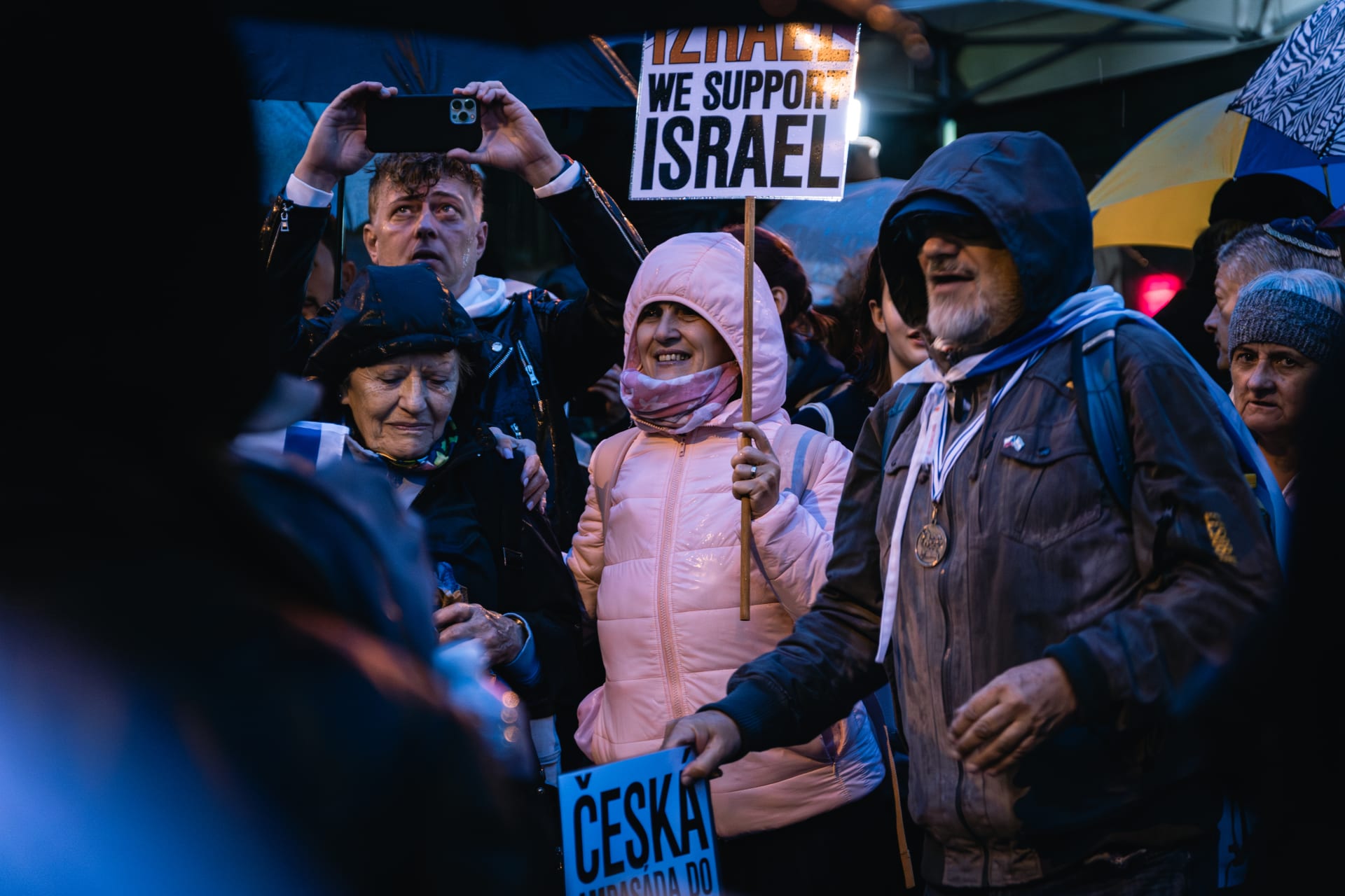 Shromáždění na podporu Izraele v Praze, 9. října 2023