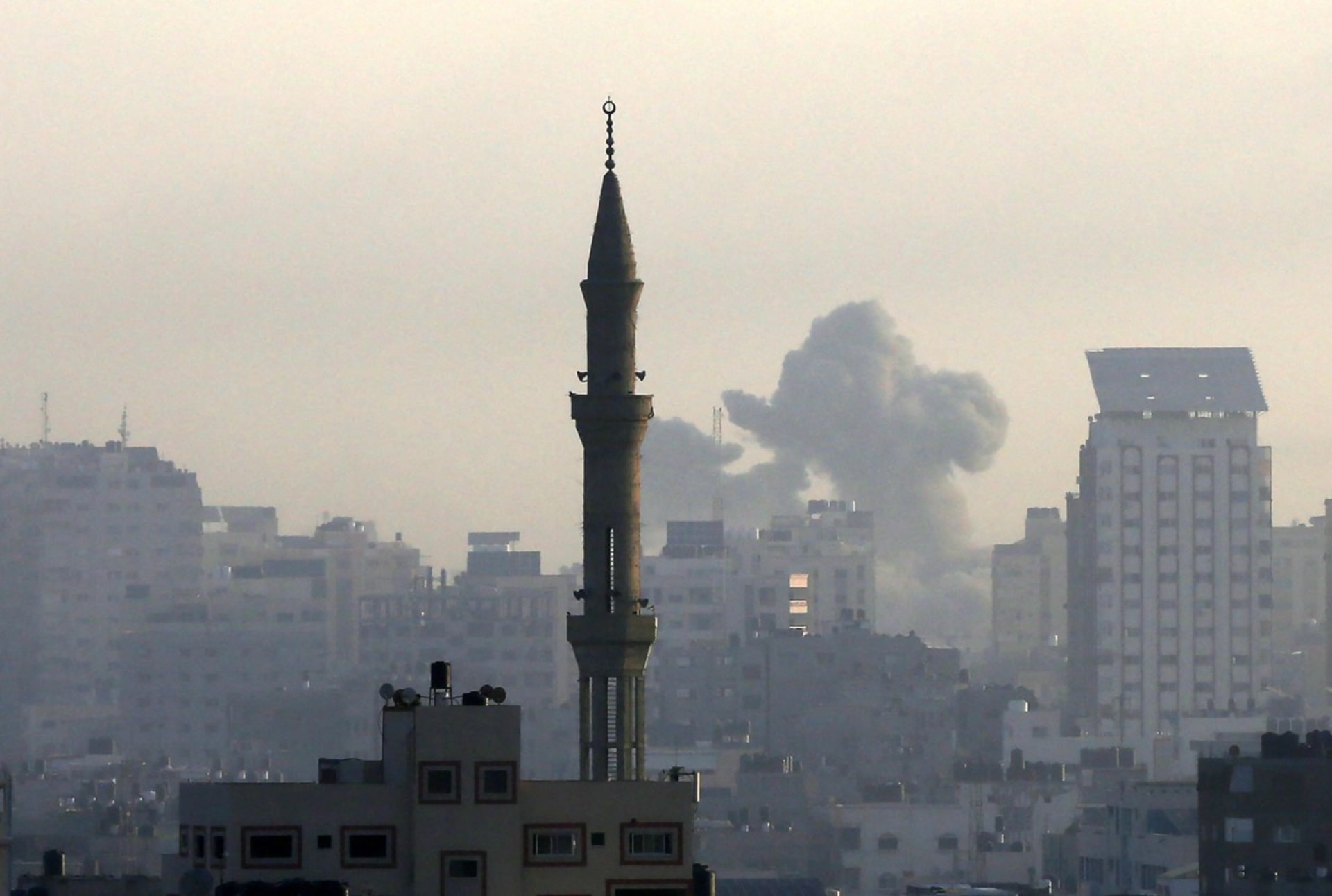 Gaza celi izraelskym protiutokum (12. 10. 2023).