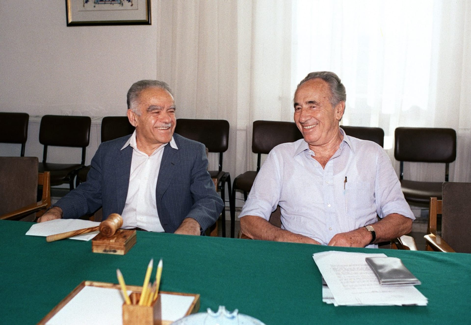 Jicchak Šamir a Šimon Peres
