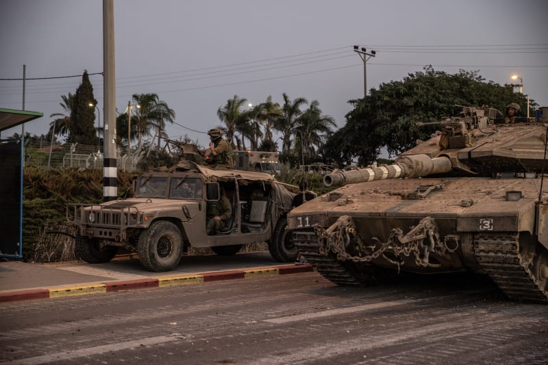 Izraelská armáda na hranici s Pásmem Gazy
