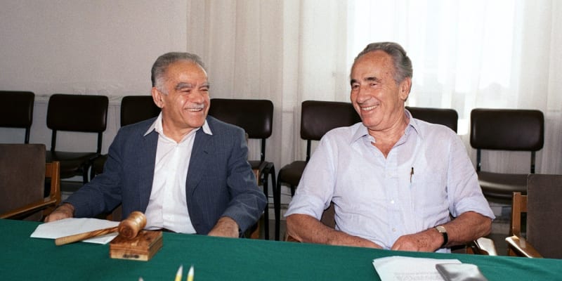 Jicchak Šamir a Šimon Peres