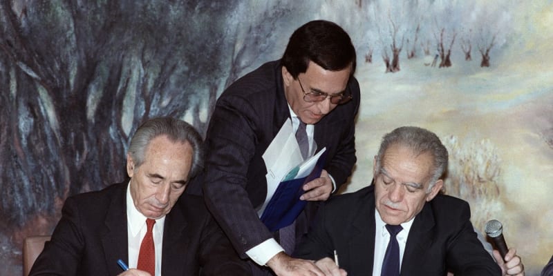 Šimon Peres a Jicchak Šamir