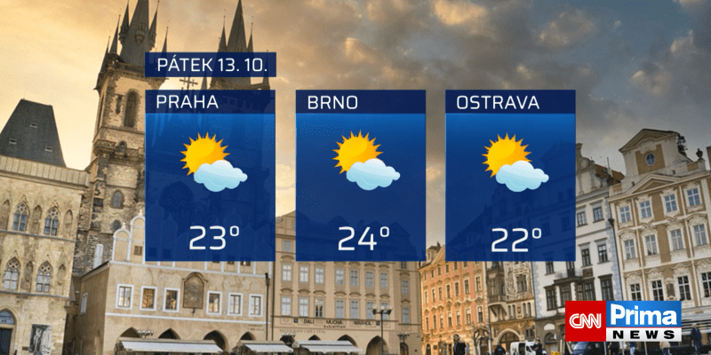 Počasí 13. října (Praha, Brno, Ostrava)