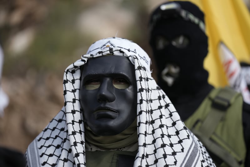 Maskovaný Palestinec