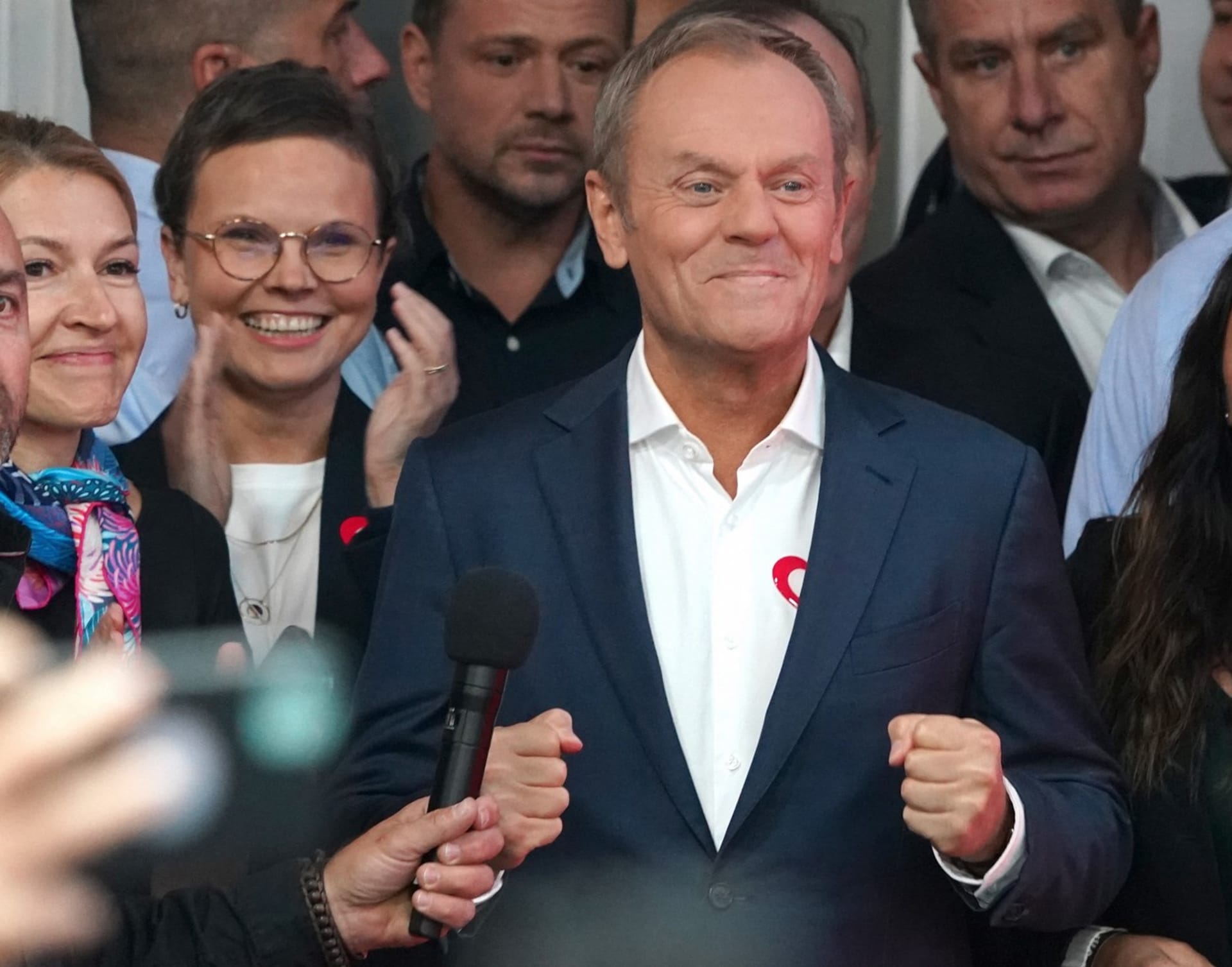 Předseda polské strany Občanská platforma Donald Tusk (15. 10. 2023)