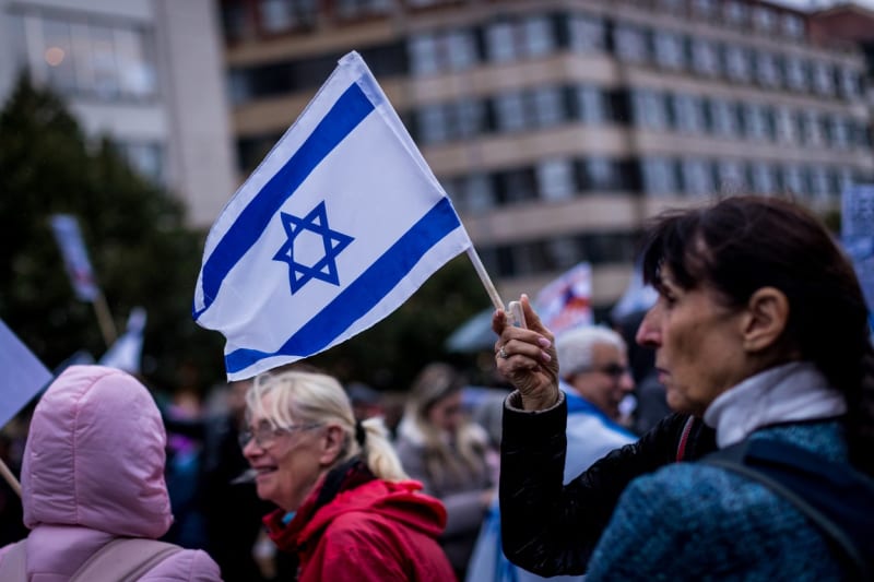 Demonstrace na podporu Izraele 9. října