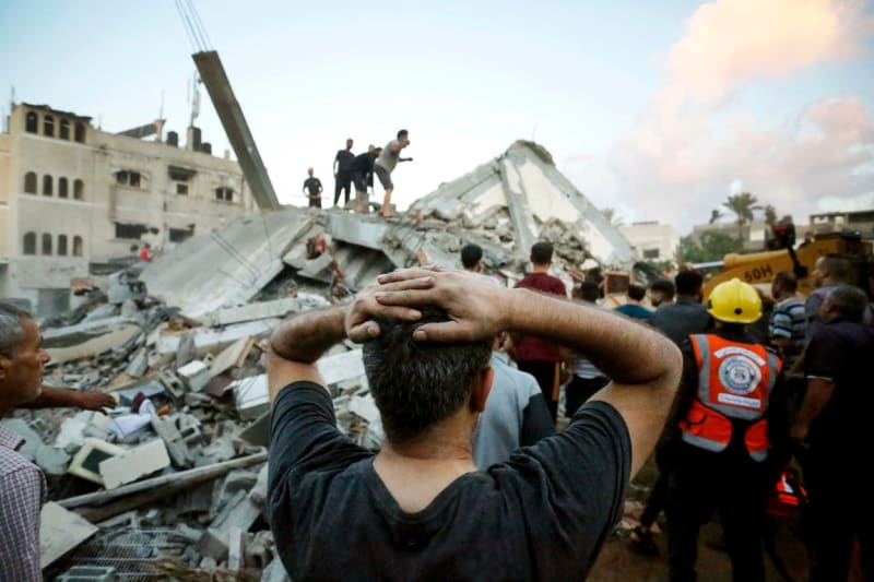 Následky izraelského útoku v Gaze
