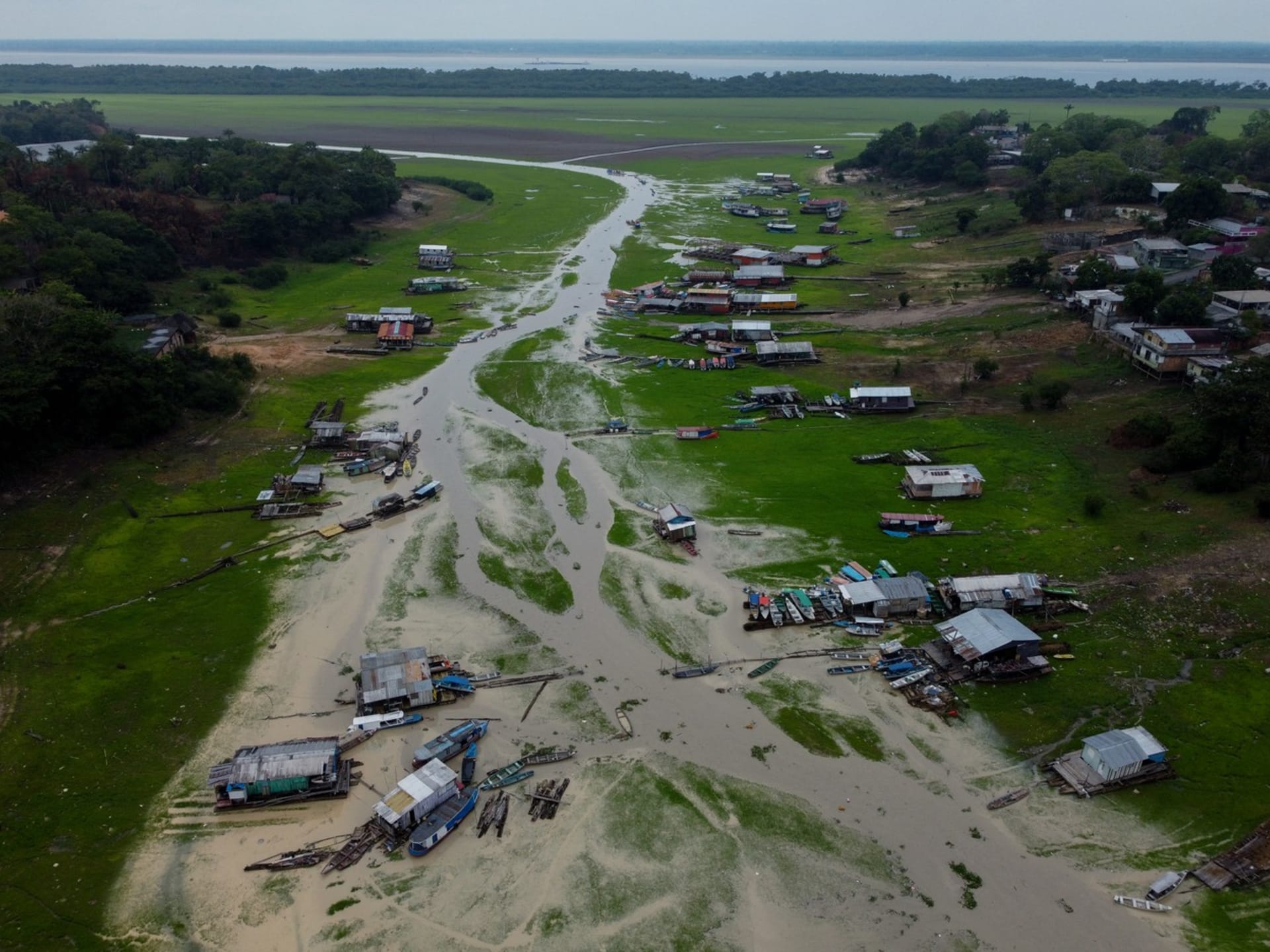 Řeka Negro čelí nejhoršímu období sucha za poslední desetiletí v amazonském deštném pralese.