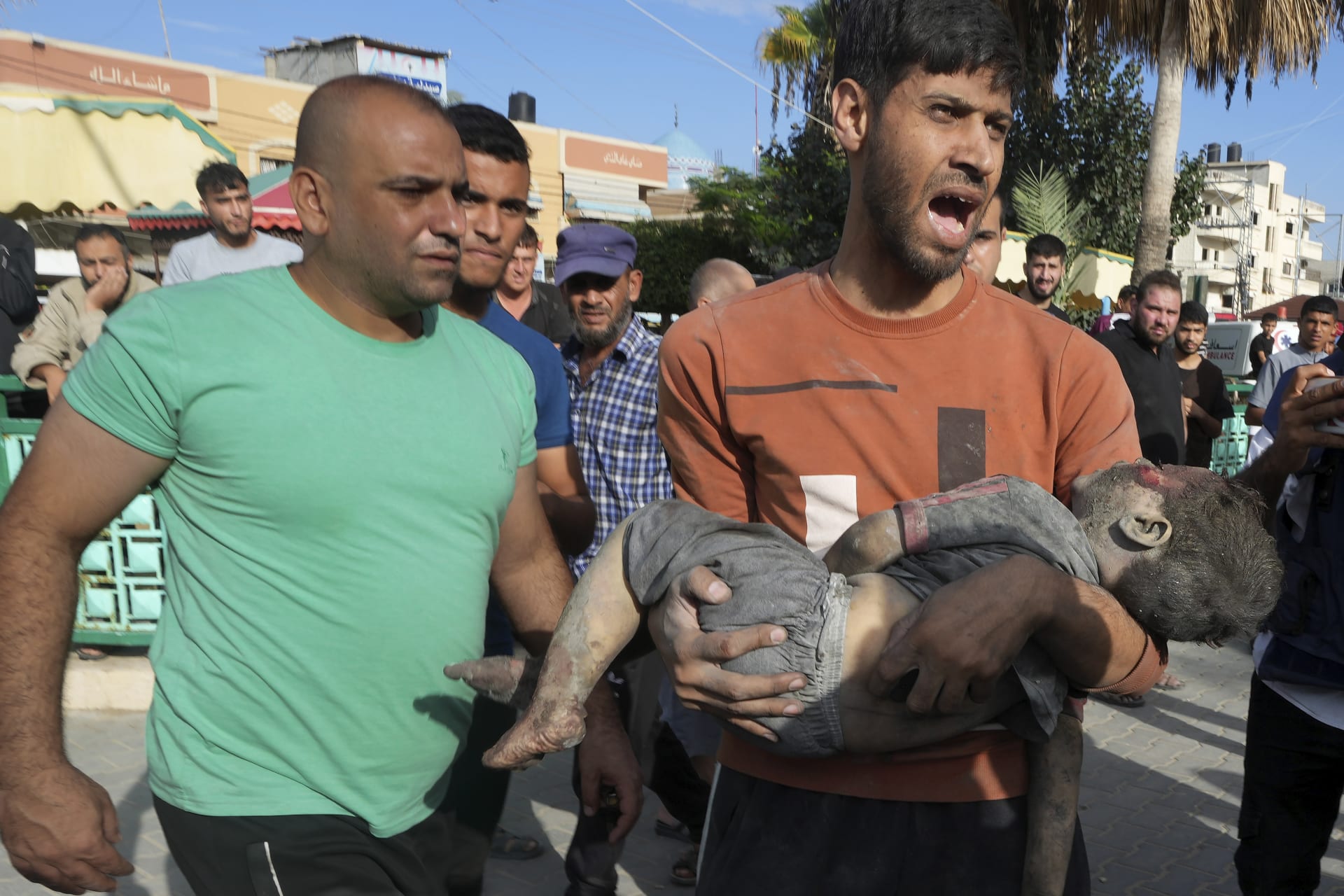 Následky izraelského útoku v Pásmu Gazy