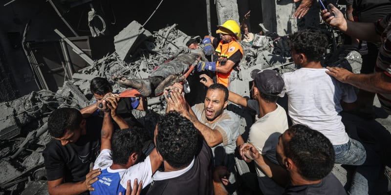 Následky izraelských náletů v Gaze