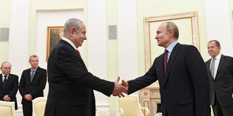 Izraelský premiér Benjamin Netanjahu na audienci u Vladimira Putina v roce 2020