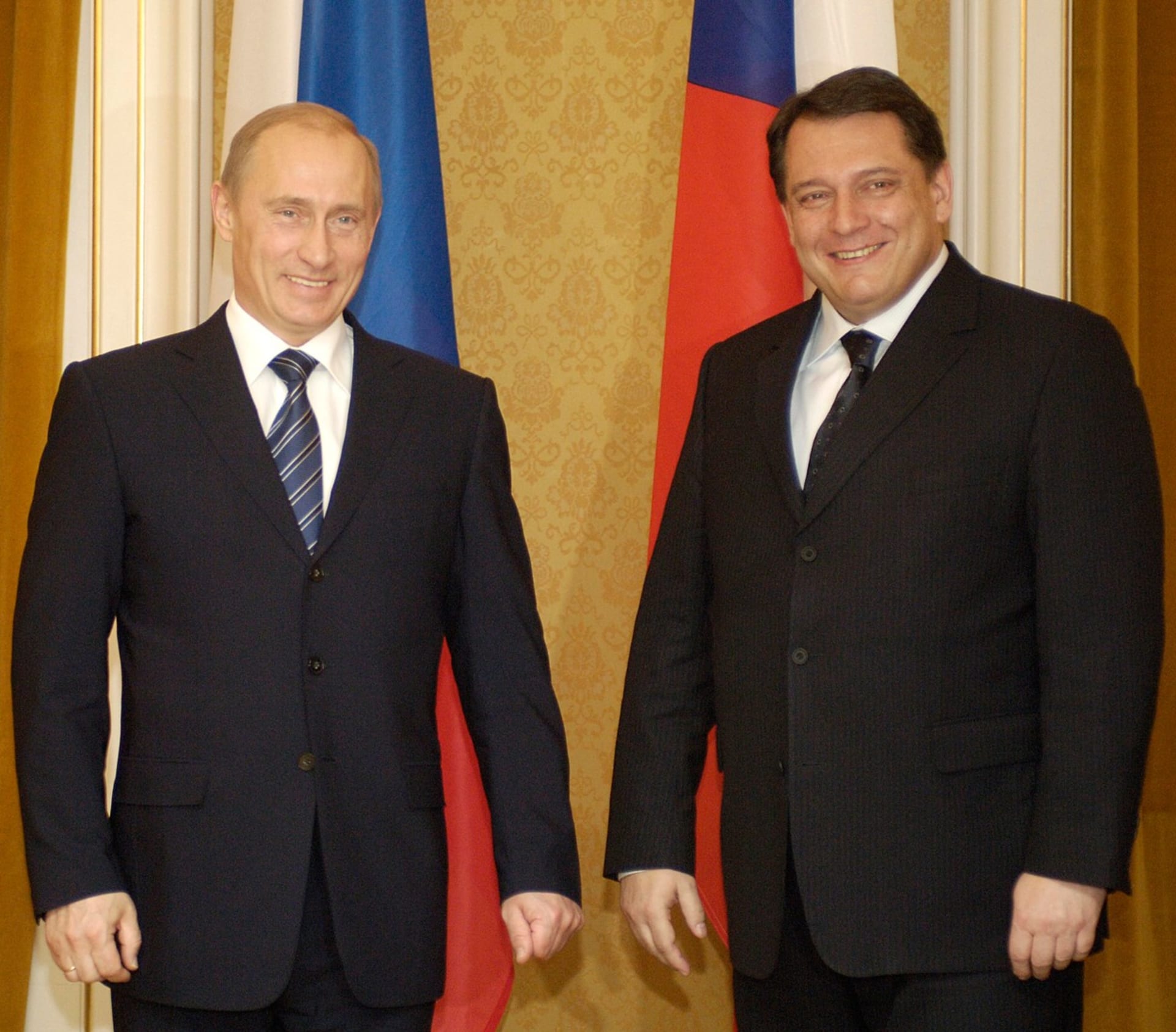 Jiří Paroubek v roce 2006 jako premiér ČR s ruským prezidentem Vladimírem Putinem. 