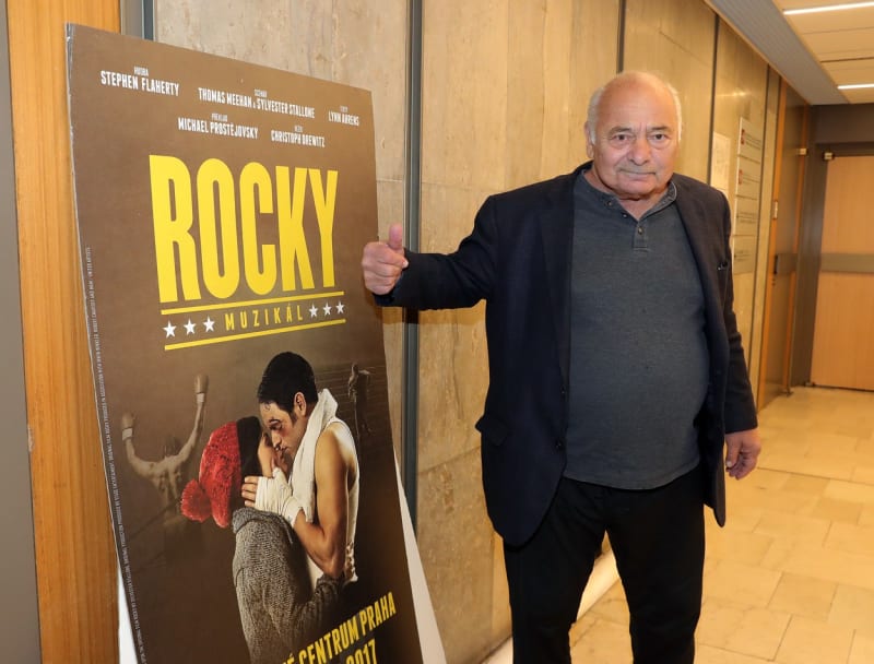 Burt Young na premiéře muzikálu Rocky v Česku v roce 2017