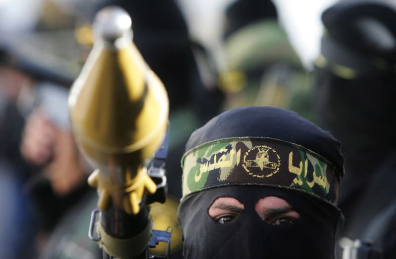 Bojovník palestinského Islámského džihádu s RPG-7