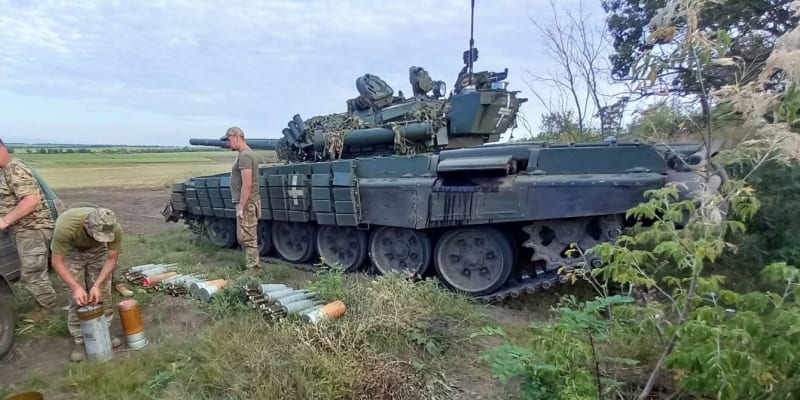 Český tank T-72 ve službách 128. zakarpatské tankové brigády