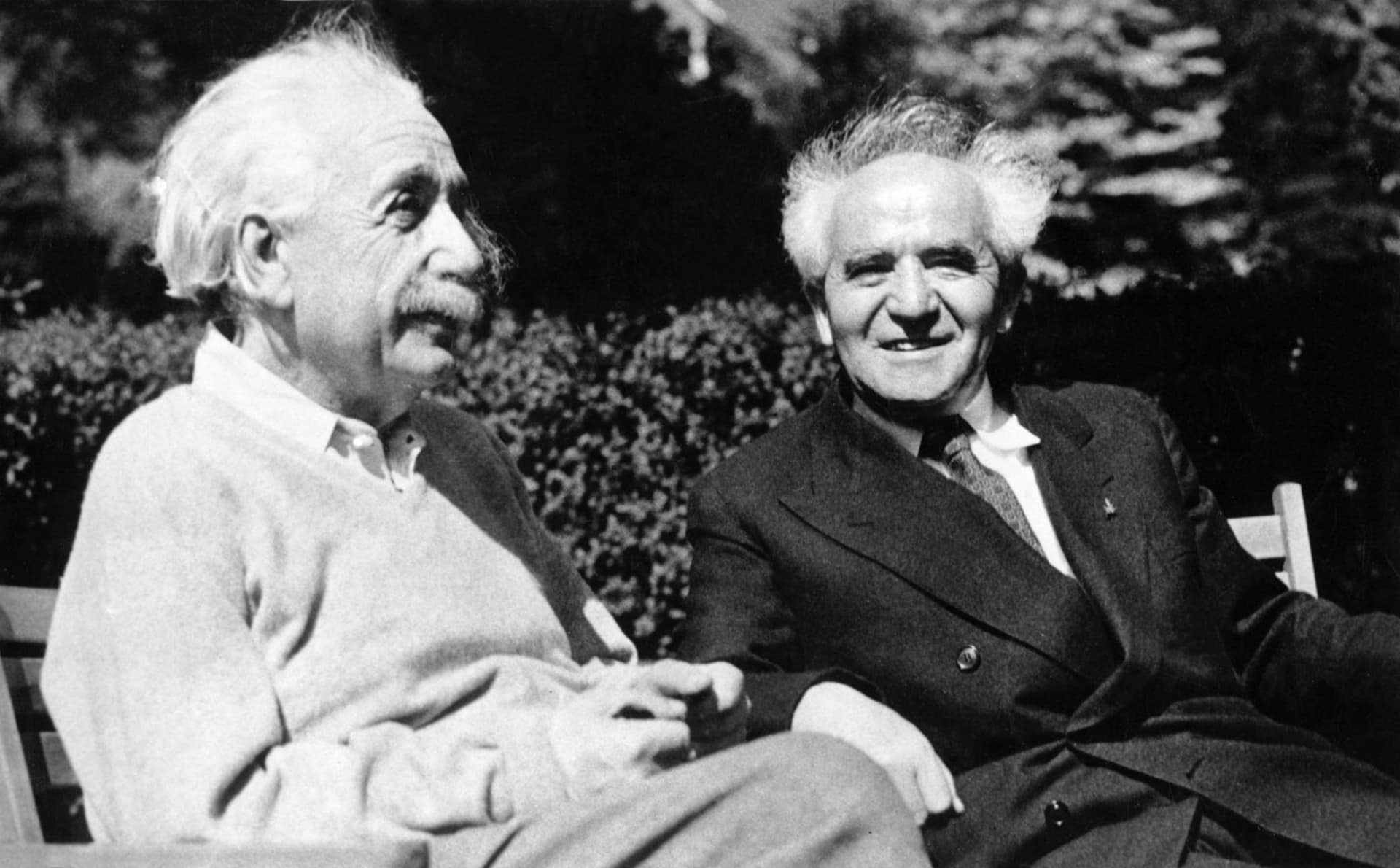 Albert Einstein a David Ben Gurion