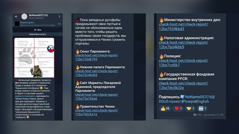 Proruská hacktivistická skupina se na Telegramu chlubí DDoS útoky na české weby.