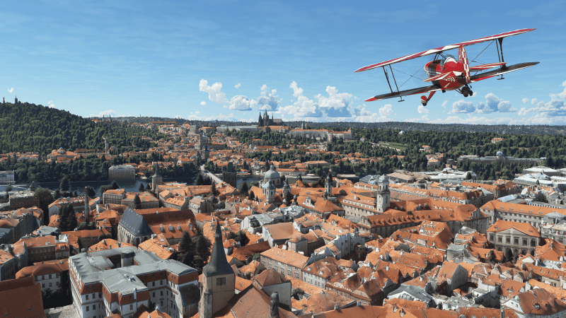 Nejnovější verze hry Microsoft Flight Simulator ukazuje krásy České republiky.
