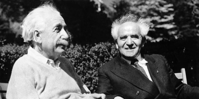 Albert Einstein a David Ben Gurion